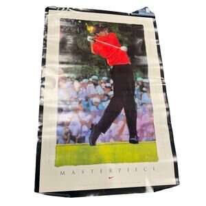 VTG Tiger Woods 1997 Nike Masterpiece Poster Golf Masters Tournament 35" x 23"